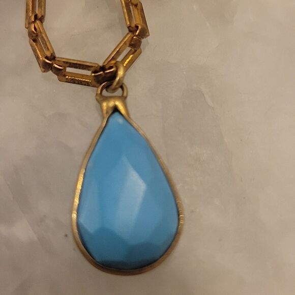 Dauphine New York Gold Boho Crystal Festival Headband HeadPiece Turquoise Bridal - Picture 5 of 9